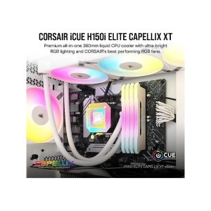 خنک کننده مایع پردازنده کورسیر iCUE H150i ELITE CAPELLIX XT White